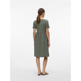 Mama;licious Agave Green Mlmia Ss Jrs Abk Skater Dress Noos