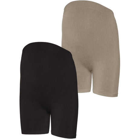 Mama;licious Silver Mink Black Mlamiya New Hotpants 2-Pack Noos