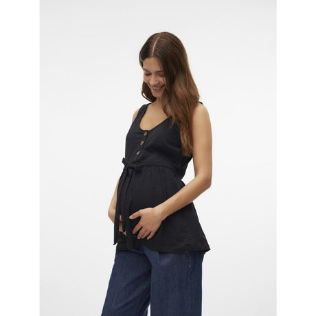 Mama;licious Black Mlevi Lia Sl Jrs Top 2F Noos