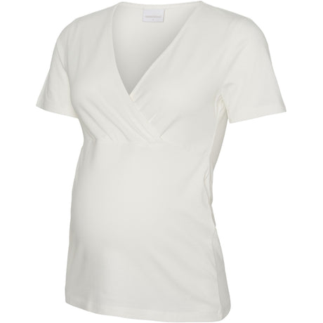 Mama;licious Black Snow White Mlkerrie Tess Ss Jrs Top 2F 2-Pack Noos