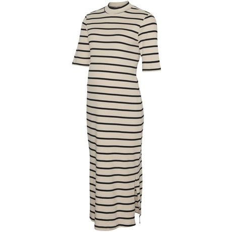 Mama;licious French Oak Black Mllane 24 Jrs Hn Midi Dress