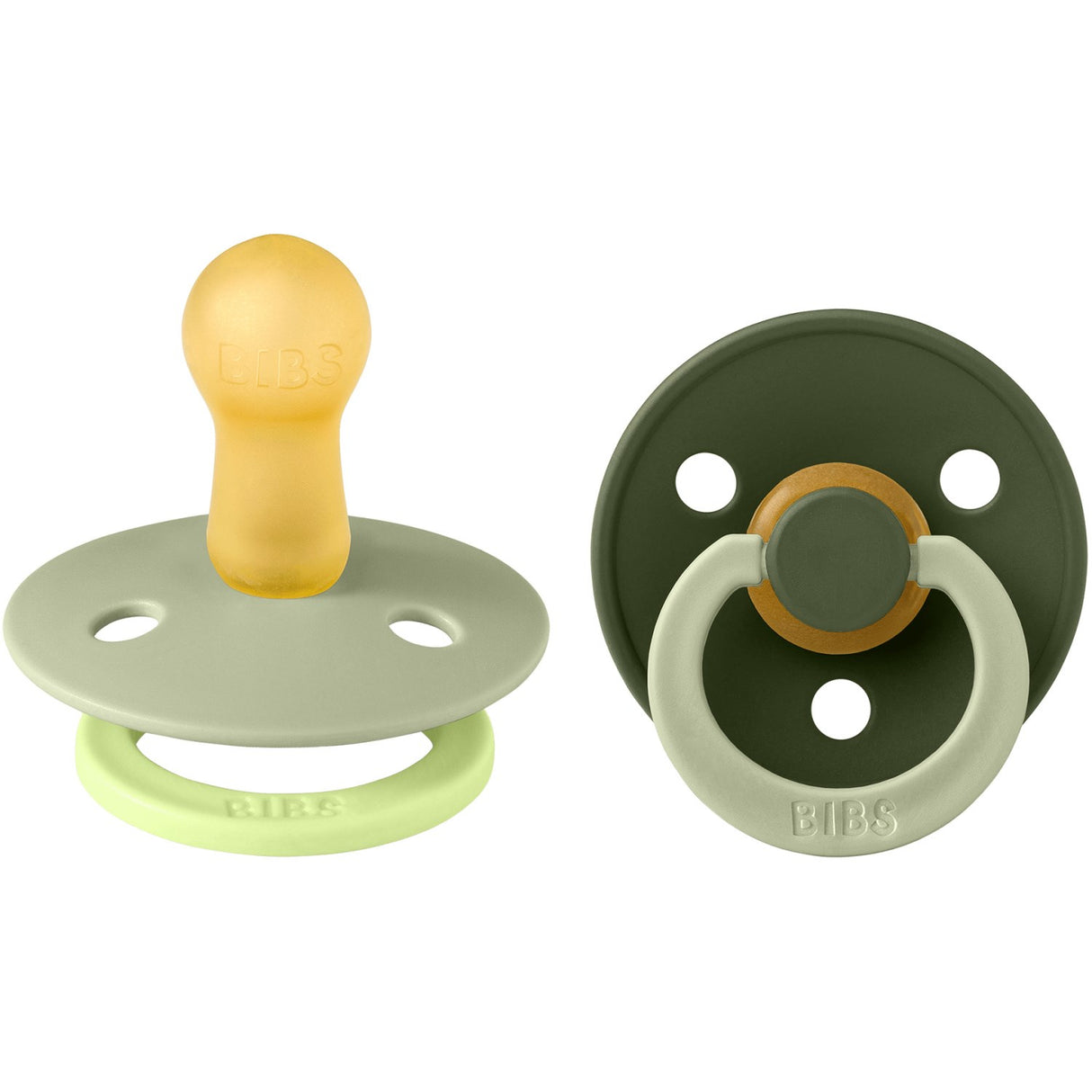 Bibs Sage Pacifier Studio Colour 2-Pack Fusion Latex Hunter Green Mix