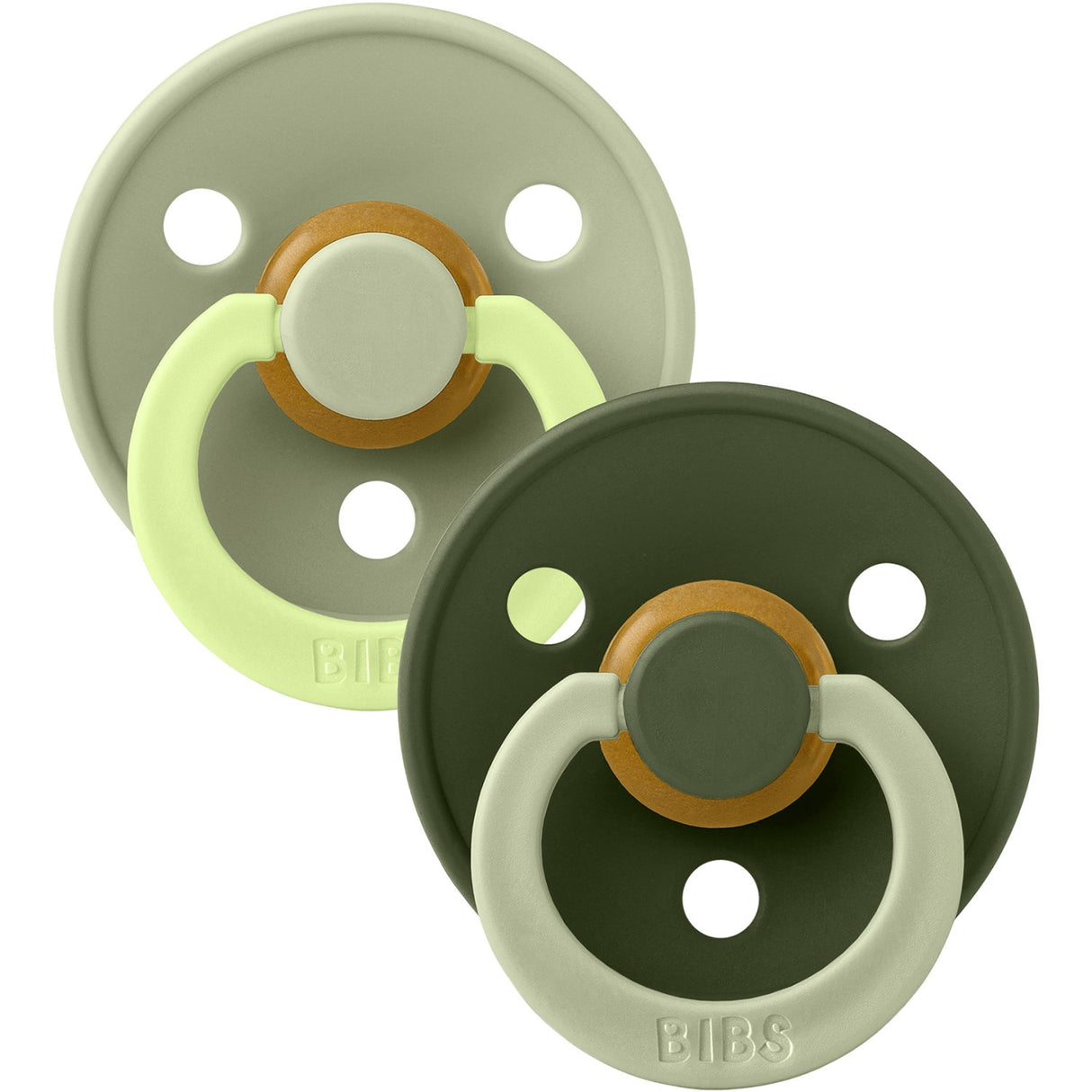 Bibs Sage Pacifier Studio Colour 2-Pack Fusion Latex Hunter Green Mix