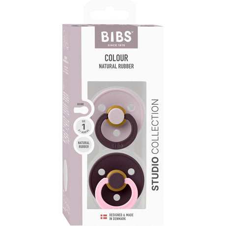 Bibs Dusky Lilac Pacifier Studio Colour 2-Pack Fusion Latex Plum Mix