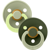 Bibs Sage Pacifier Studio Colour 2-Pack Fusion Latex Hunter Green Mix