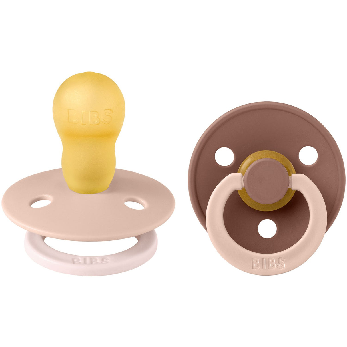 Bibs Blush Pacifier Studio Colour 2-Pack Fusion Latex Woodchuck Mix