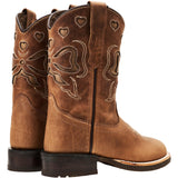 COPENHAGEN COLORS Cognac Bow Limited Ranger Boots W. Warm Lining