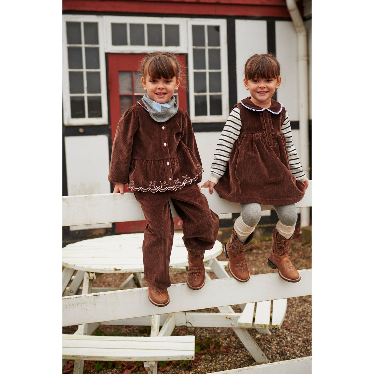 COPENHAGEN COLORS Cognac Bow Limited Ranger Boots W. Warm Lining