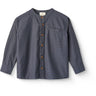 COPENHAGEN COLORS Brown/Blue Check Comb. Check Shirt W. Placket