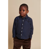 COPENHAGEN COLORS Brown/Blue Check Comb. Checkered Cowboy Shirt