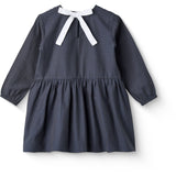 COPENHAGEN COLORS Brown/Blue Check Comb. Checkered Dress W. Backside Bow