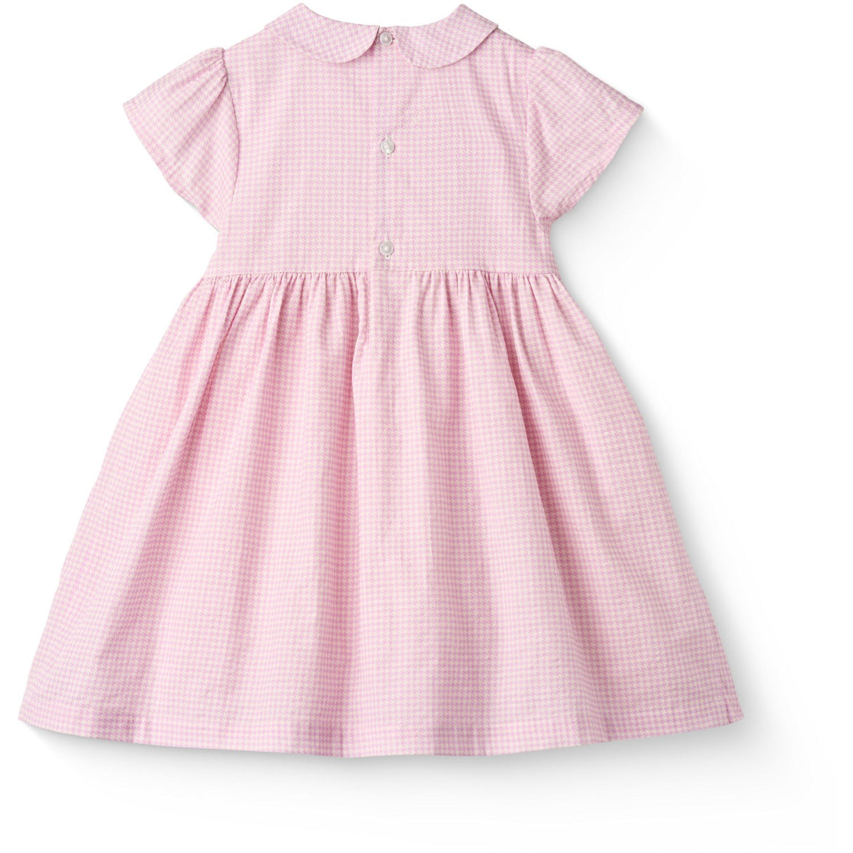 COPENHAGEN COLORS Syringa Comb. Houndstooth Dress W. Handmade Unicorn Embroidery And Smock