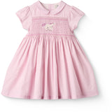 COPENHAGEN COLORS Syringa Comb. Houndstooth Dress W. Handmade Unicorn Embroidery And Smock