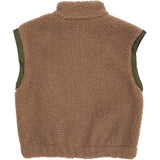 COPENHAGEN COLORS Natural/Green Comb. Teddy Jacket W. Removable Sleeves