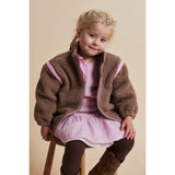 COPENHAGEN COLORS Natural/Pink Comb. Teddy Jacket W. Removable Sleeves