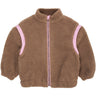 COPENHAGEN COLORS Natural/Pink Comb. Teddy Jacket W. Removable Sleeves