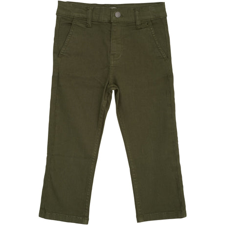 COPENHAGEN COLORS Dk Green Twill Chinos Slim - With Stretch