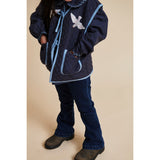 COPENHAGEN COLORS Dark Indigo Blue Washed Jeggings W. Flare- Super Stretch