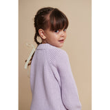 COPENHAGEN COLORS Lavender Knitted Classic Rib Blouse