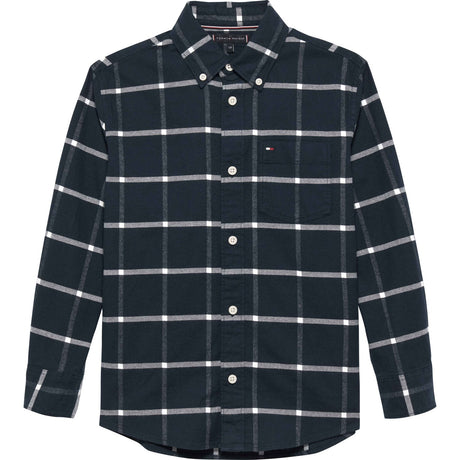 Tommy Hilfiger Black Check Window Pane Check Shirt Ls