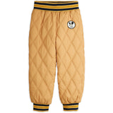 Mini Rodini Beige Ritzratz Patch Quilted Outerwear Trousers
