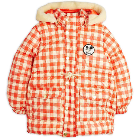Mini Rodini Red Ritzratz Patch Gingham AOP Heavy Puffer