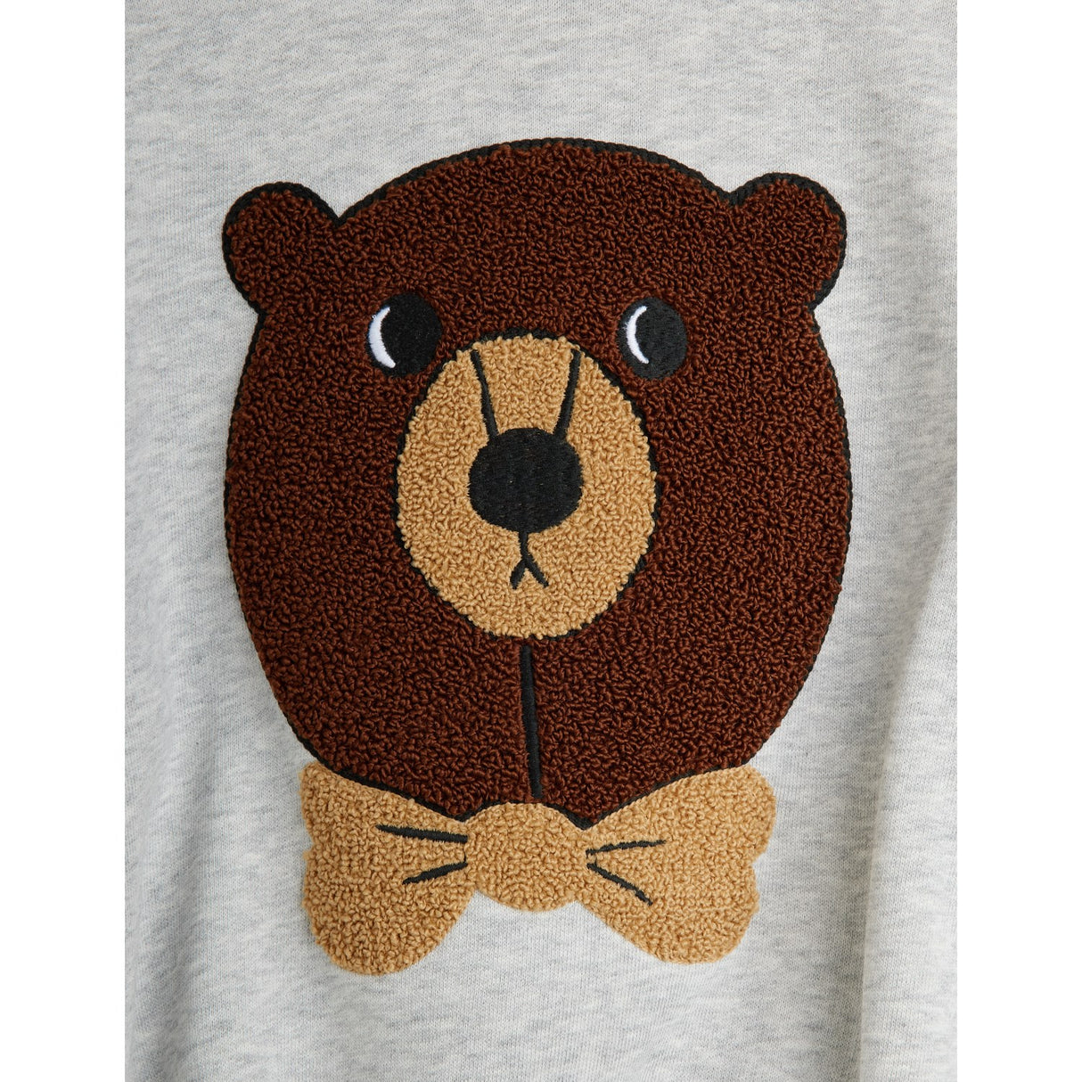 Mini Rodini Grey Melange Bear Chenille Sweatshirt
