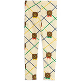 Mini Rodini Off-white Bear Check AOP Leggings