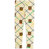 Mini Rodini Off-white Bear Check AOP Leggings
