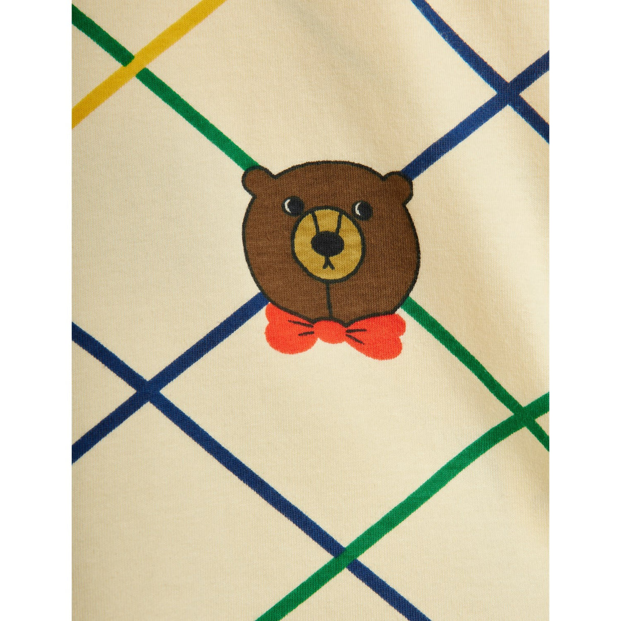 Mini Rodini Off-white Bear Check AOP Leggings