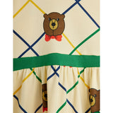 Mini Rodini Off-white Bear Check AOP Ls Dress