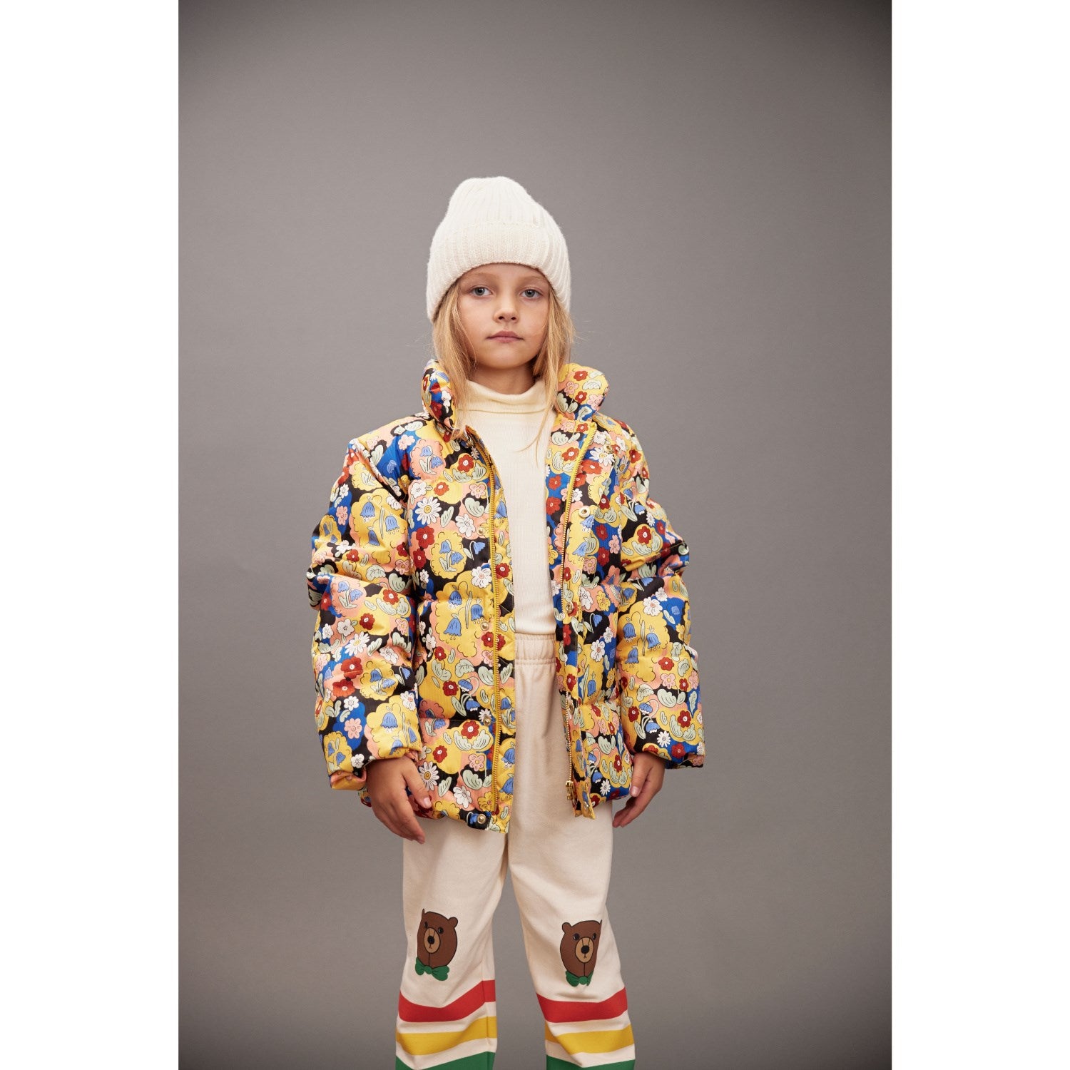 Buy Mini Rodini Multi Flowers AOP Citypuffer | Luksusbaby