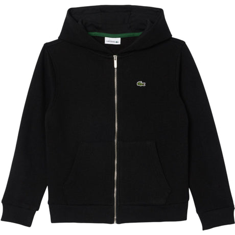 LACOSTE Noir Core Fleece Full Zip Hoodie