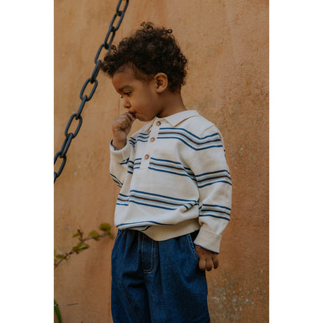 Fliink Sandshell Stripe Benny Ls Polo