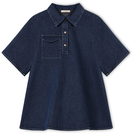 Fliink Dark Denim Blue Don Denim Ss Dress