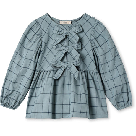 Fliink Slate Cody Check Blouse