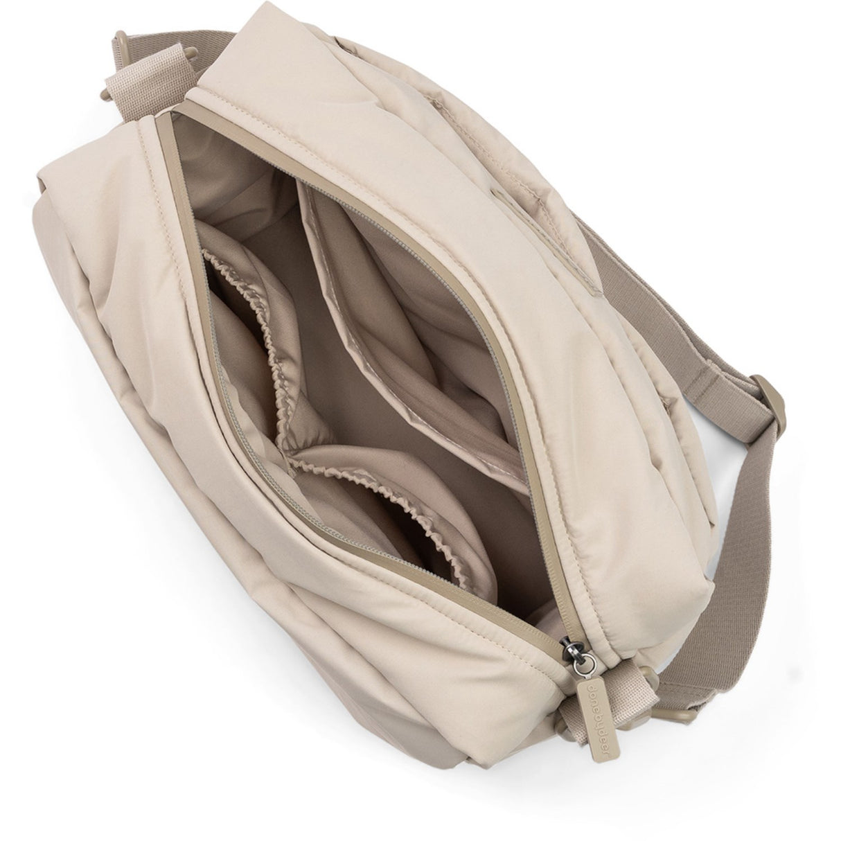 DonebyDeer Sand Quilted Stroller Bag