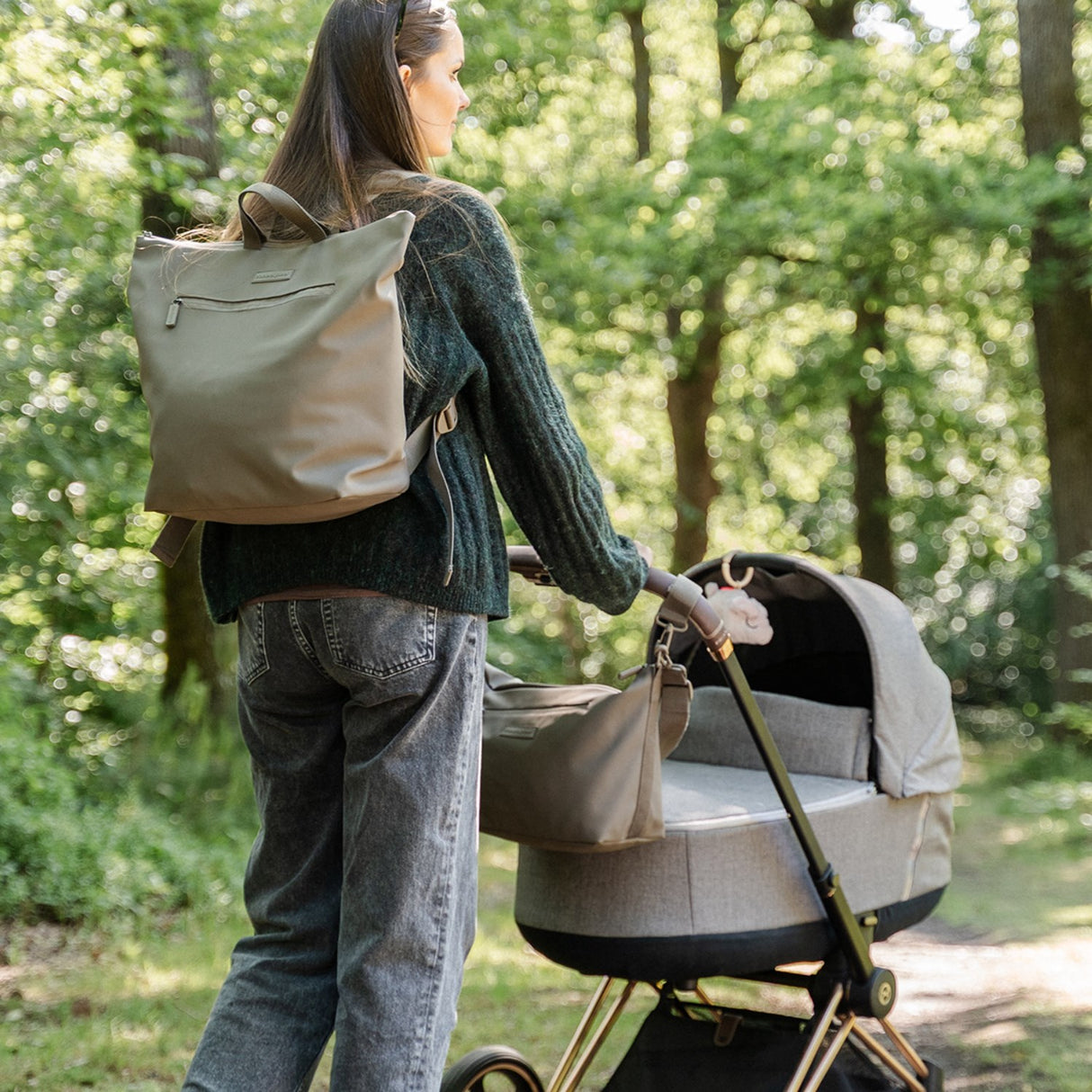 DonebyDeer Taupe Diaper Backpack