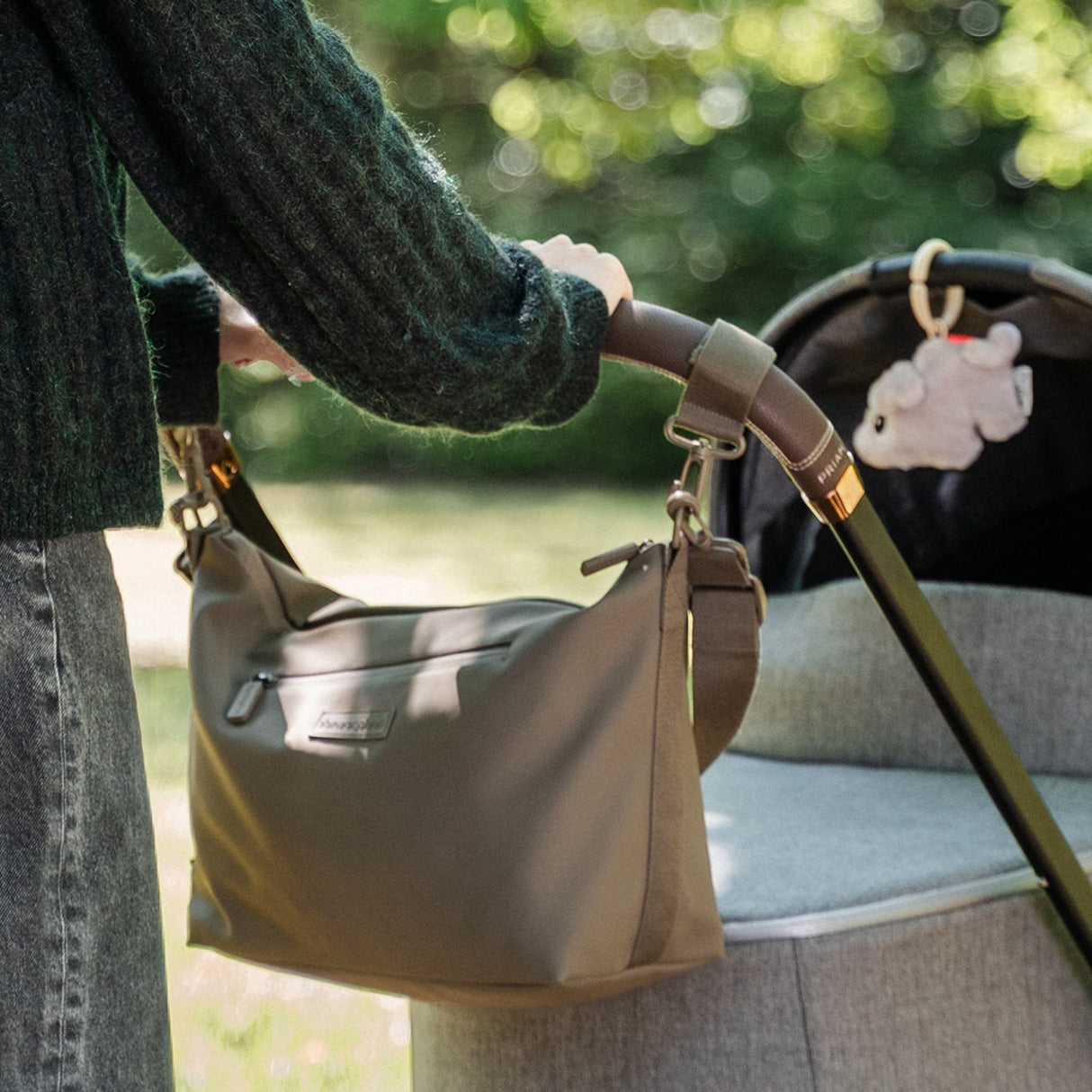DonebyDeer Taupe Stroller Bag