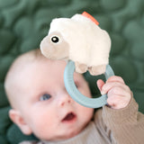DonebyDeer Blue Sensory Rattle With Teether Sheepy