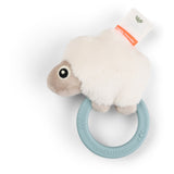 DonebyDeer Blue Sensory Rattle With Teether Sheepy