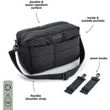DonebyDeer Black Quilted Stroller Bag
