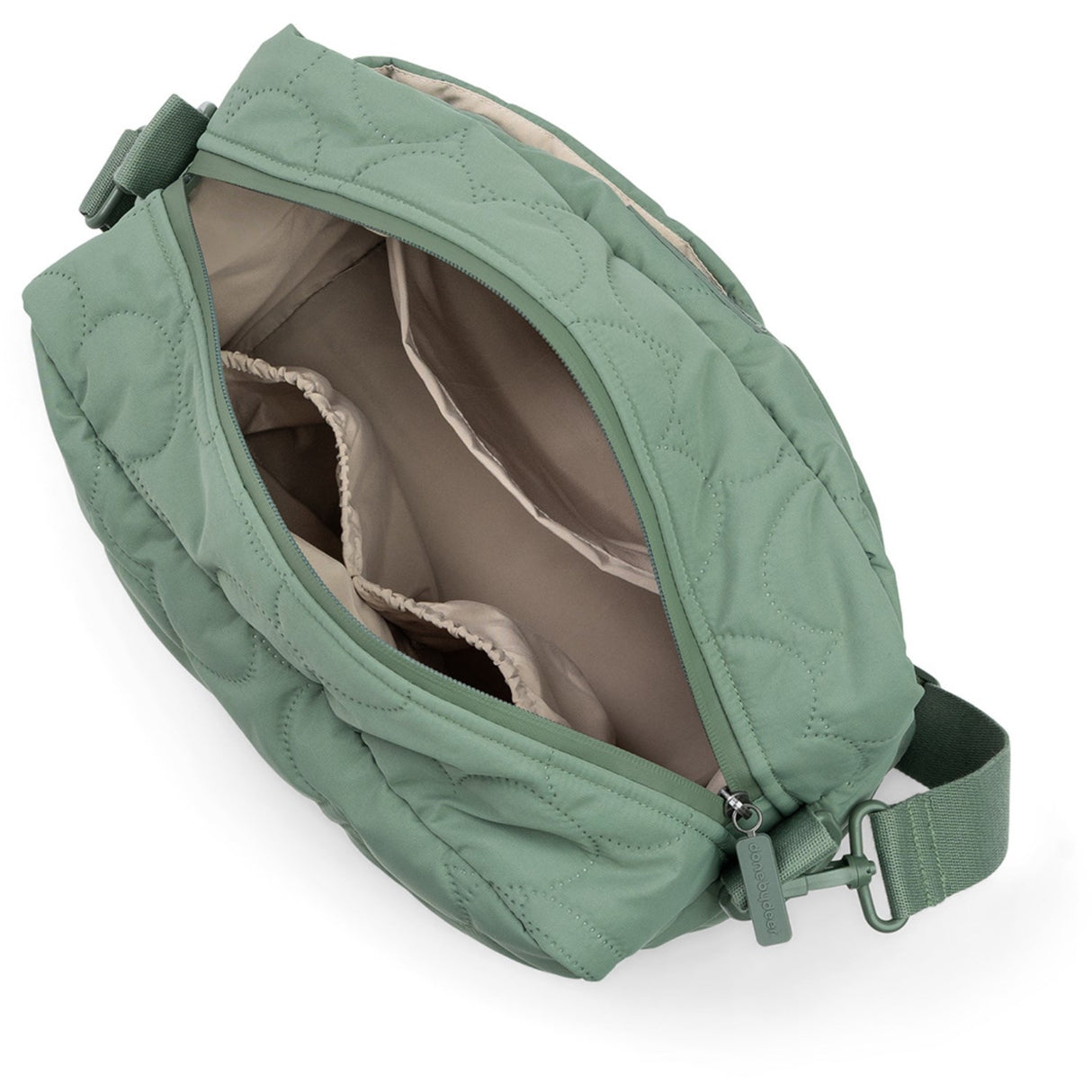 DonebyDeer Green Quilted Stroller Bag