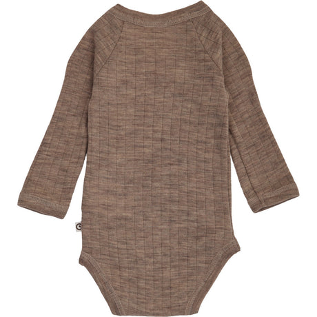 Müsli Walnut Melange Woolly Rib Wrap L/S Body