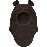 Huttelihut Dark Brown Melange Balaclava Ears Wool