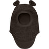 Huttelihut Dark Brown Melange Balaclava Ears Wool
