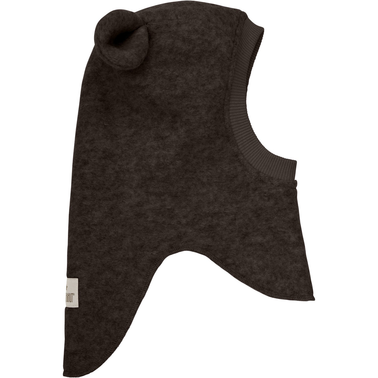 Huttelihut Dark Brown Melange Balaclava Ears Wool