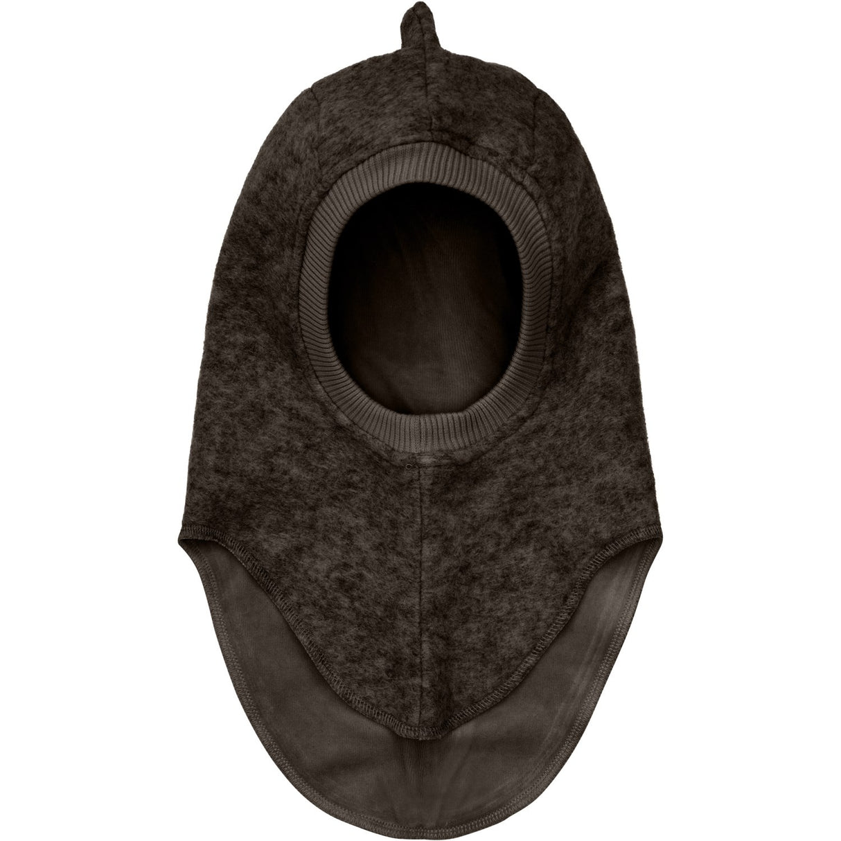 Huttelihut Dark Brown Melange Balaclava Triangles Wool