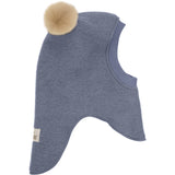 Huttelihut Folkstone Gray Balaclava Wool Alpaca Pompoms