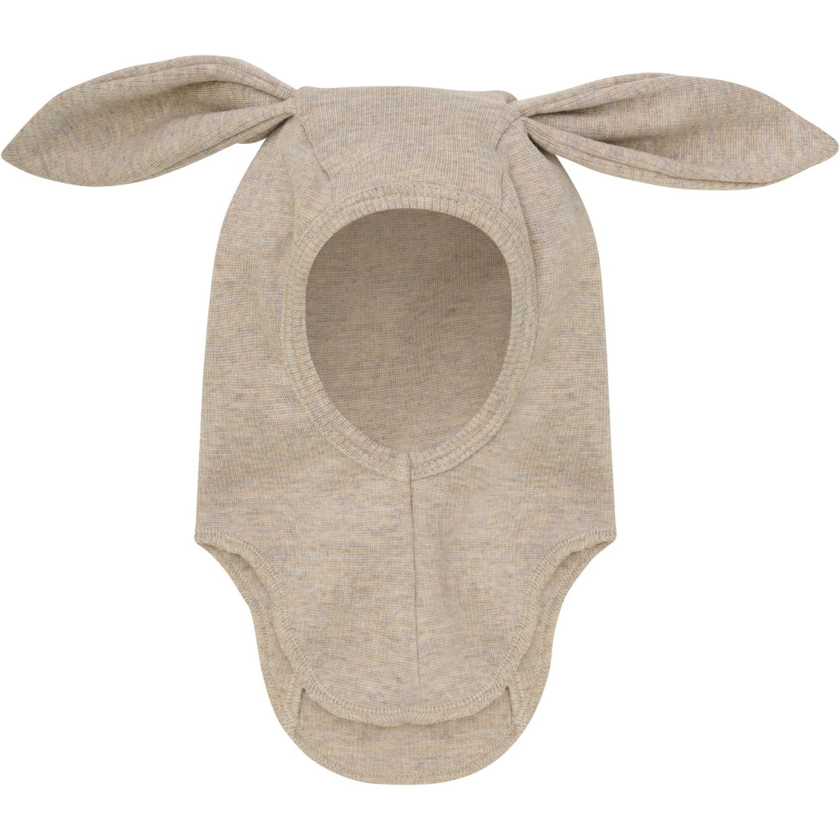 Huttelihut Camel Melange Balaclava Ears Wool Rib